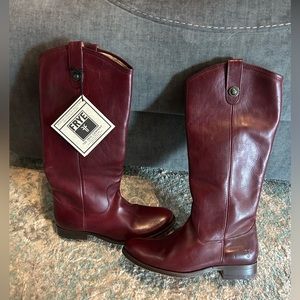 FRYE Burgundy size 8 1/2 leather boots